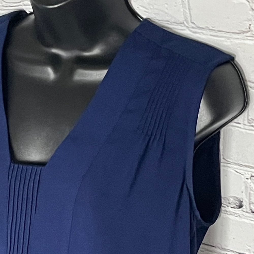 Derek Lam Midnight Blue V-Neck Blouse - Picture 4 of 4